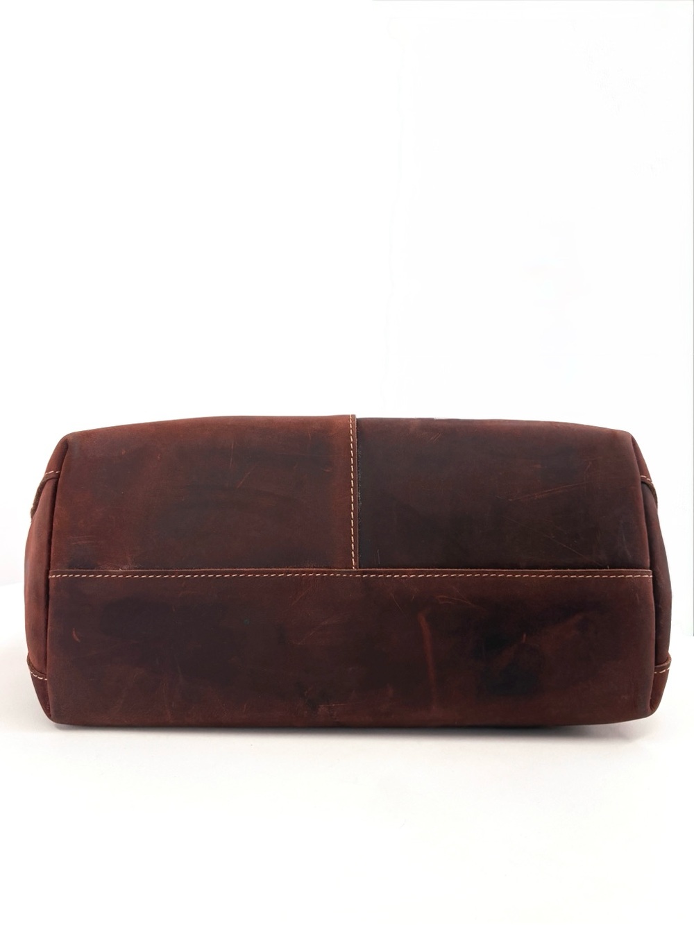 S-ZONE Brown Vintage Leather Work Tote Laptop Bag - Picture 11 of 16